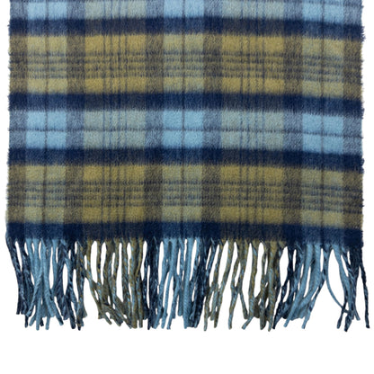 Vintage 90s Pierre Balmain Checkered Wool Tassel Scarf | O/S, Multicoloured