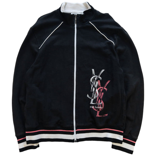 Vintage YSL Yves Saint Laurent Zip Up Track Jacket Size L