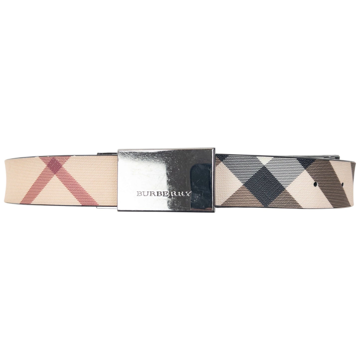 Vintage 2000s Burberry Nova Check Belt Size W38 | O/S, Beige