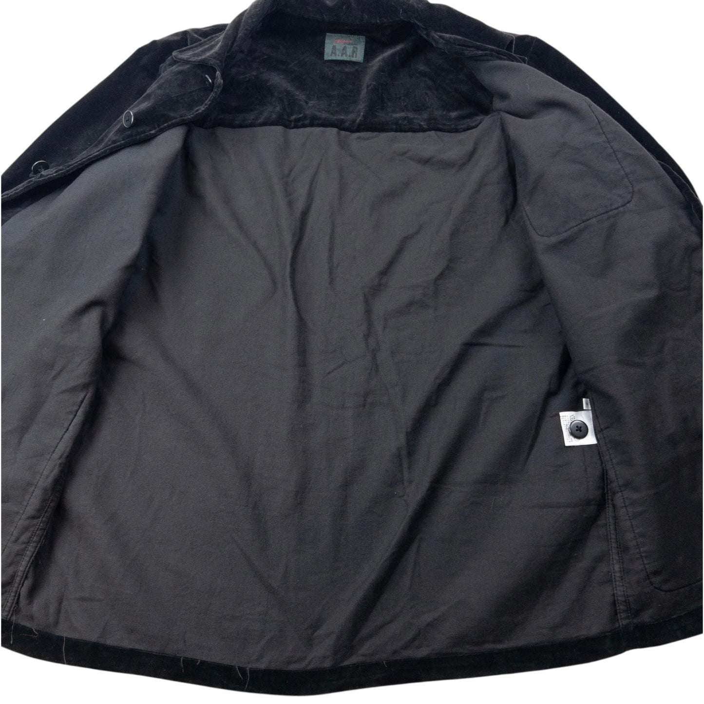Vintage 90s Yohji Yamamoto D'Urban A.A.R Velour Jacket Size S | Small, Black