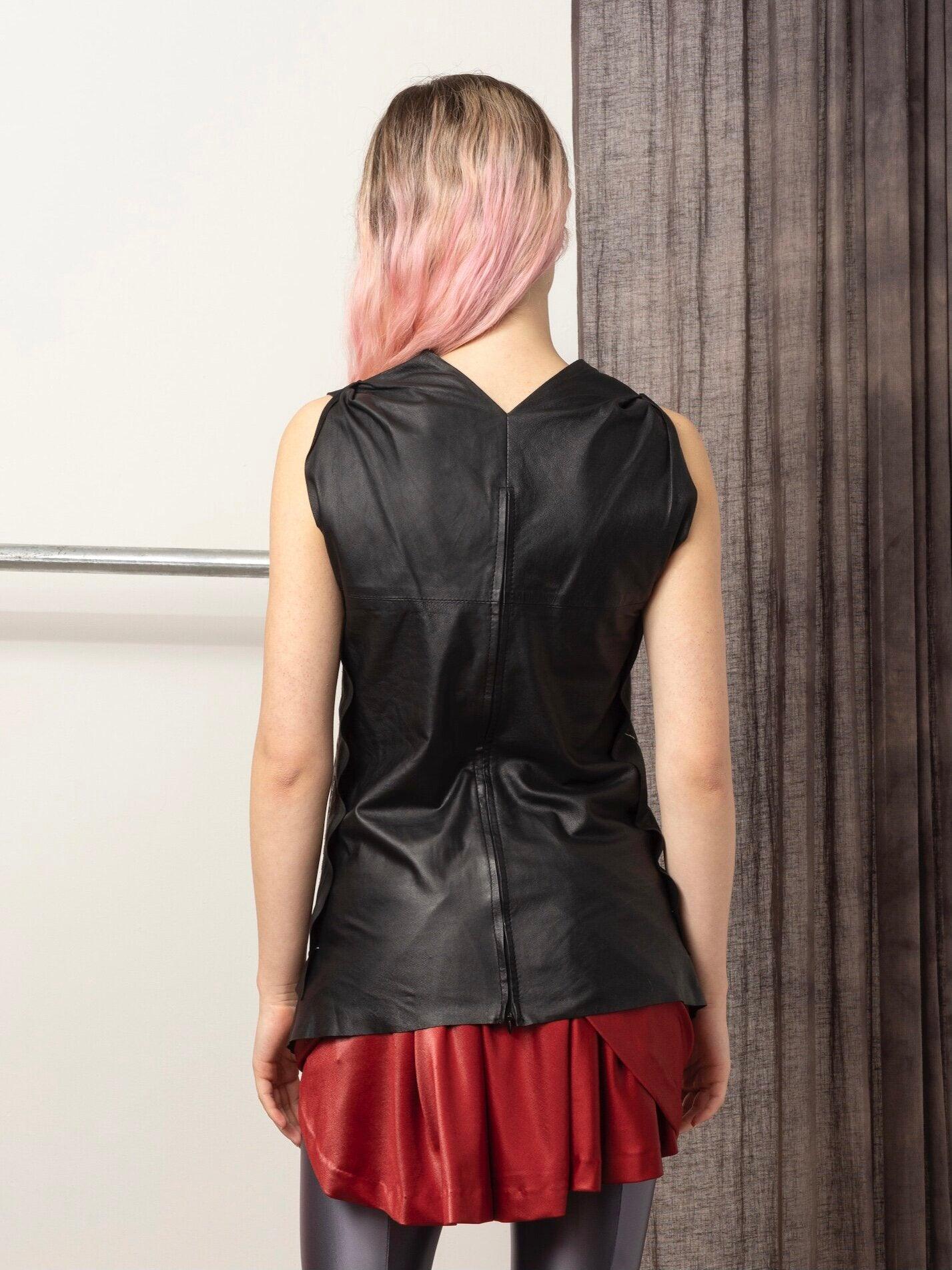 Ann Demeulemeester leather top - Known Source