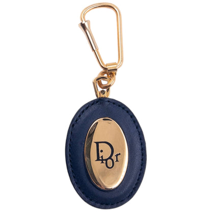 Vintage 90s Dior Leather Keychain | O/S, Gold