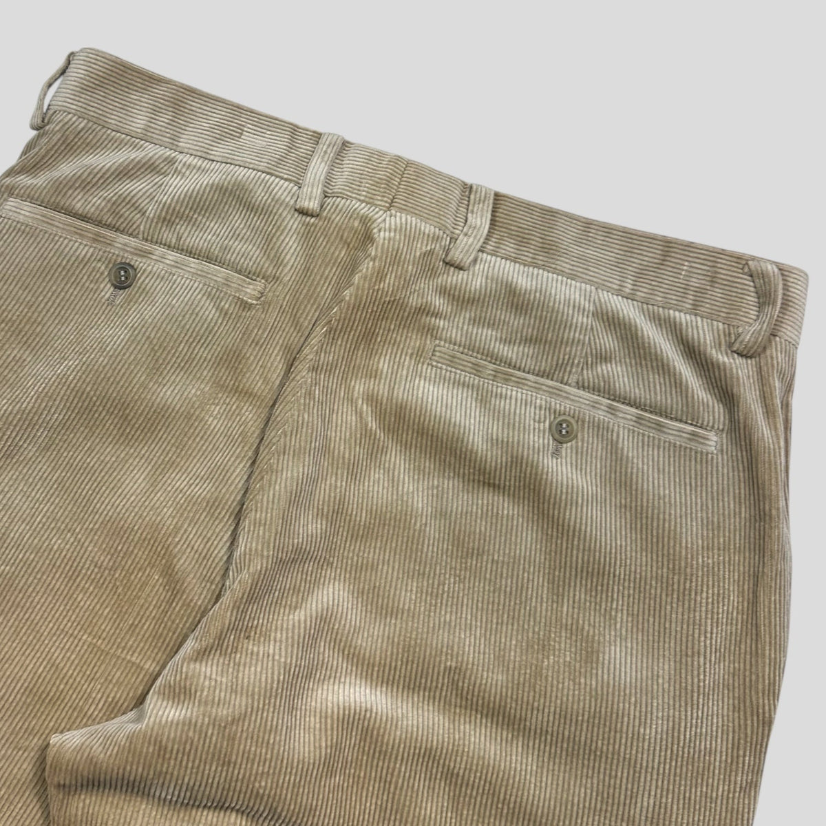 Issey Miyake 1988 Cotton Label Jumbo Corduroy Shimmer Trousers - 4 (L) | W35, Gold