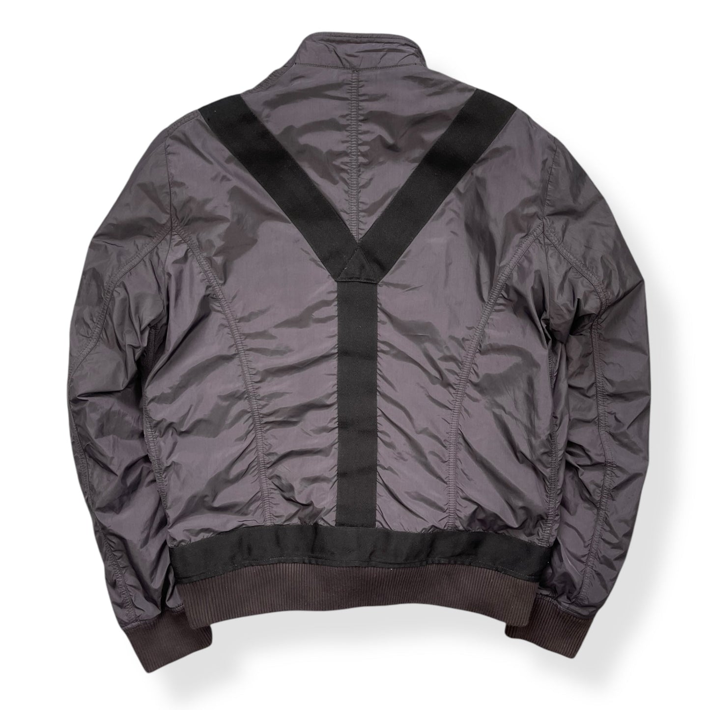 2000's Diesel Nylon Bondage Bomber Jacket (L) | Default Title, Black