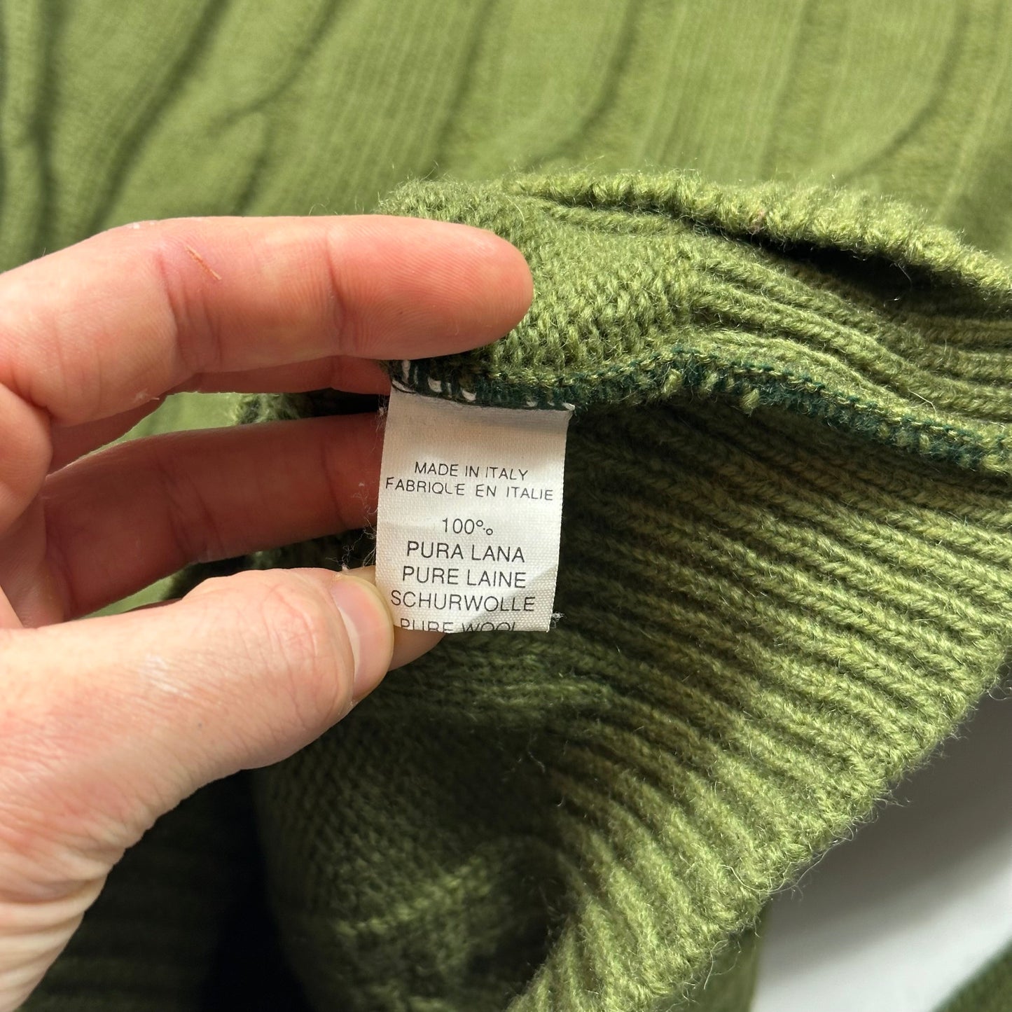 Giorgio Armani 80’s Seperates Knitwear Thick Wool 3D Cable Knit - M