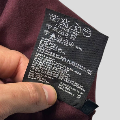 Prada Sport 00’s Burgundy Soft Cotton Nylon Detailed Shirt - M