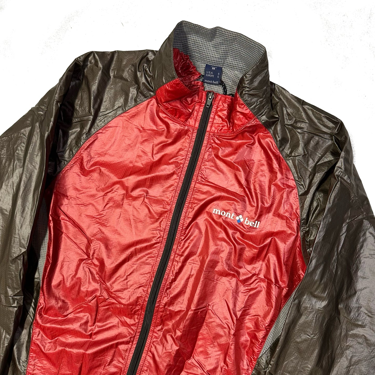 Montbell Lightweight Jacket In Red & Brown ( M )