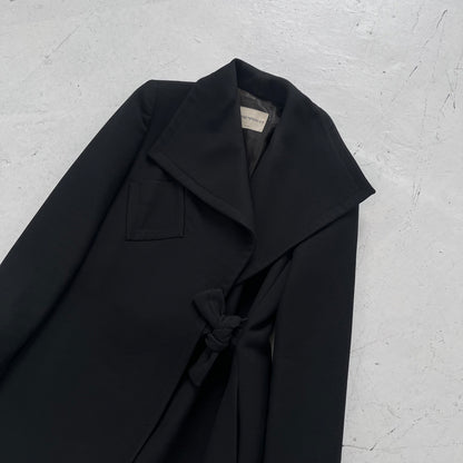 fw2001 emporio armani runway trenchcoat | Black, Black