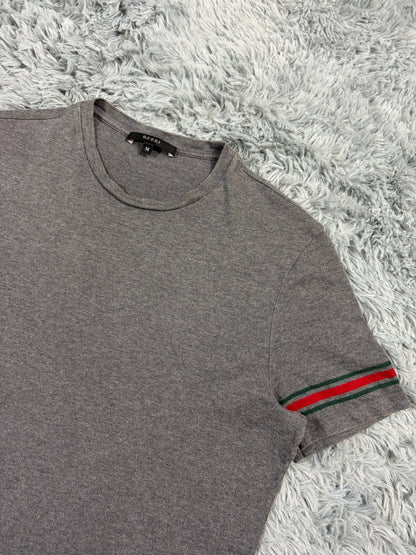 Gucci 2010s Web Stripe Grey T-shirt - S/M | O/S, Grey