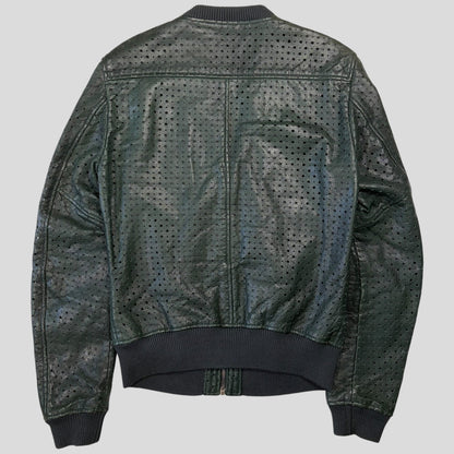 Dolce & Gabanna SS21 Perforated Goat Leather Bomber Jacket - S/M | O/S, Multicoloured