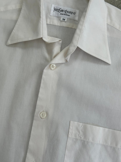 Yves Saint Laurent Pour Homme 2000s Cotton Short Sleeve Shirt - S