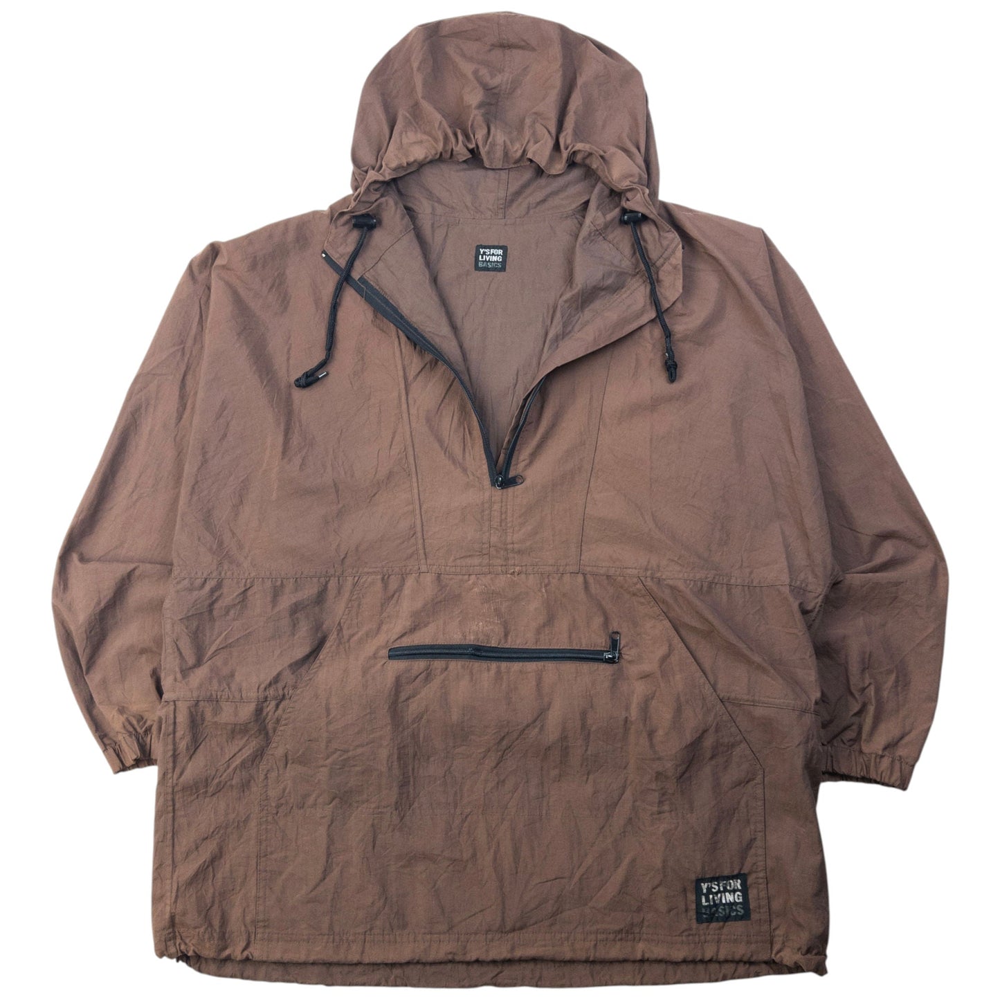 Vintage 90s Yohji Yamamoto Packable Q Zip Jacket Size L | Large, Brown