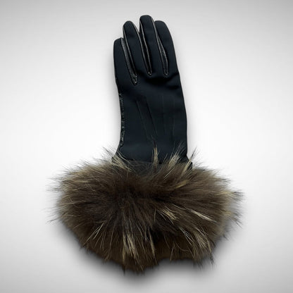 Marithé + François Girbaud Leather & Nylon Fur Gloves (2000s)
