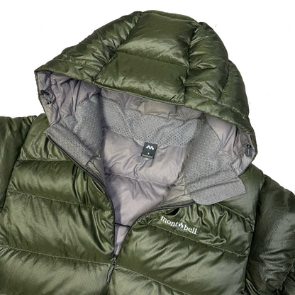Montbell Light Alpine Puffer Jacket In Olive Green ( S )