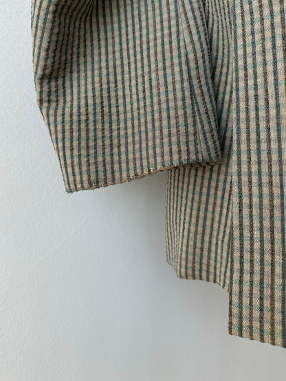 Burberry 1990s Wool Silk Check Unlined Blazer - S