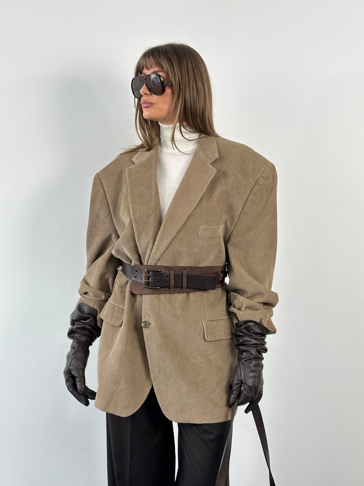 Ralph Lauren Lauren 2000s Corduroy Single Breasted Blazer - 52R/3XL