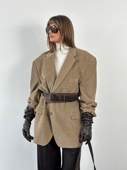 Ralph Lauren Lauren 2000s Corduroy Single Breasted Blazer - 52R/3XL