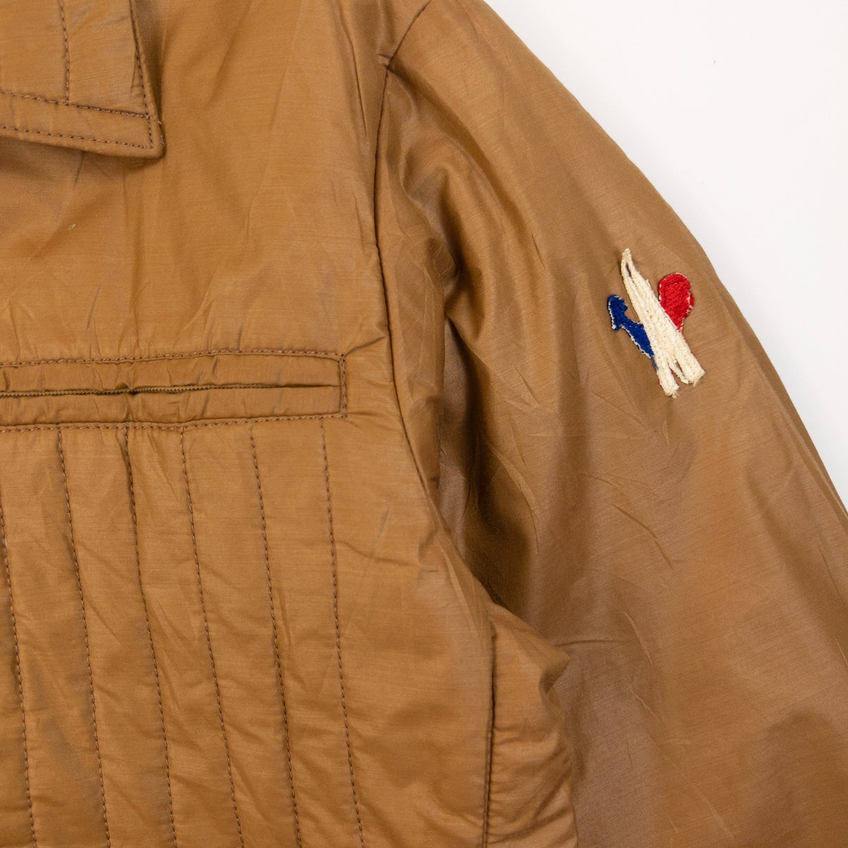 Vintage 90s Moncler Zip Up Padded Jacket Size S | Small, Brown
