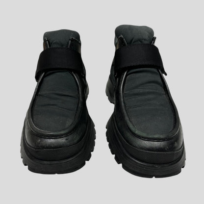 Prada 00’s Leather Low Combat Strap Boots - UK8/8.5 | O/S, Black