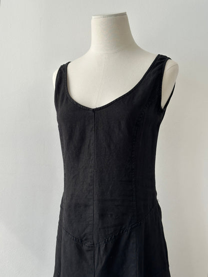 Italian Vintage 1990s Pure Linen Dress - S