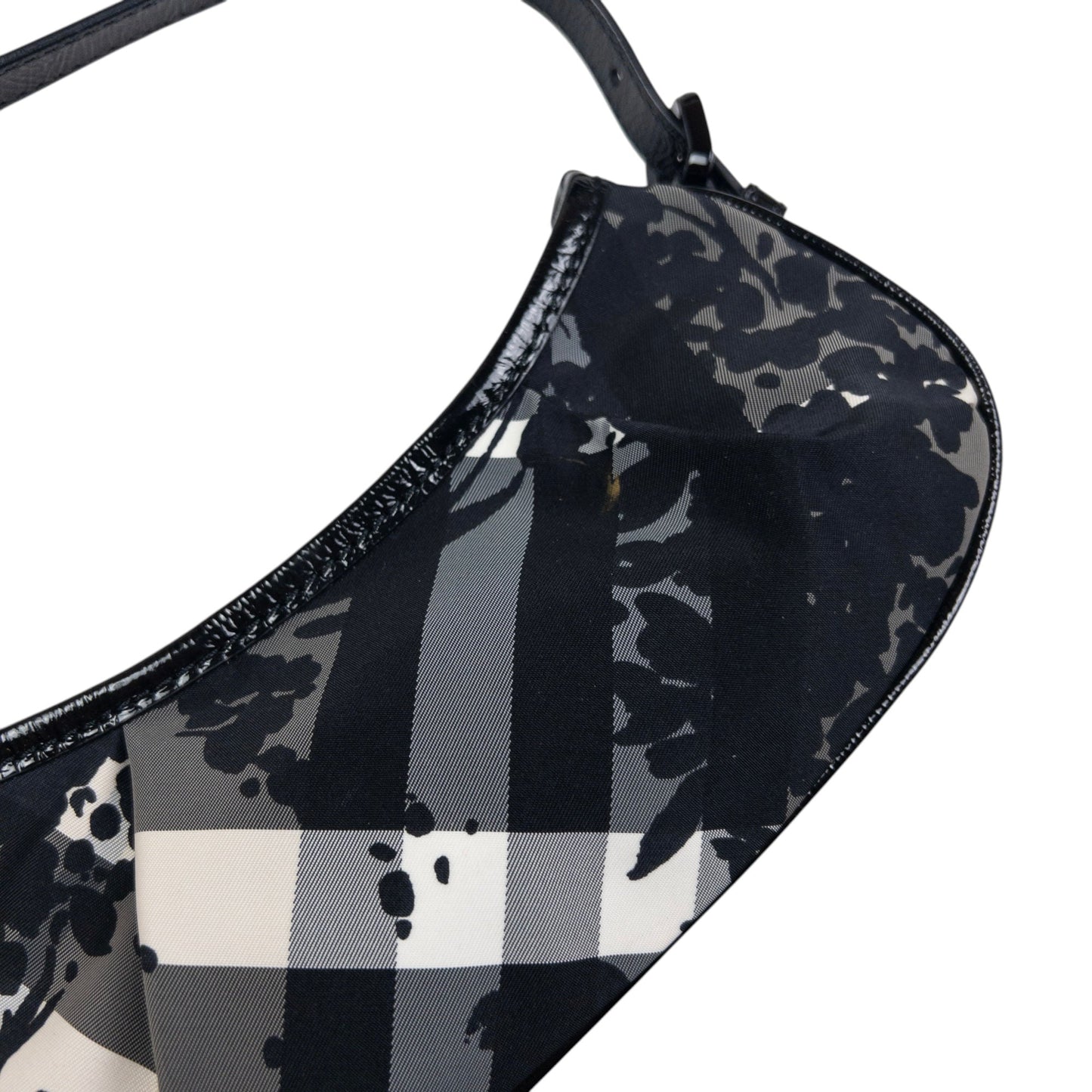 Vintage Burberry Floral Nova Check Shoulder Bag