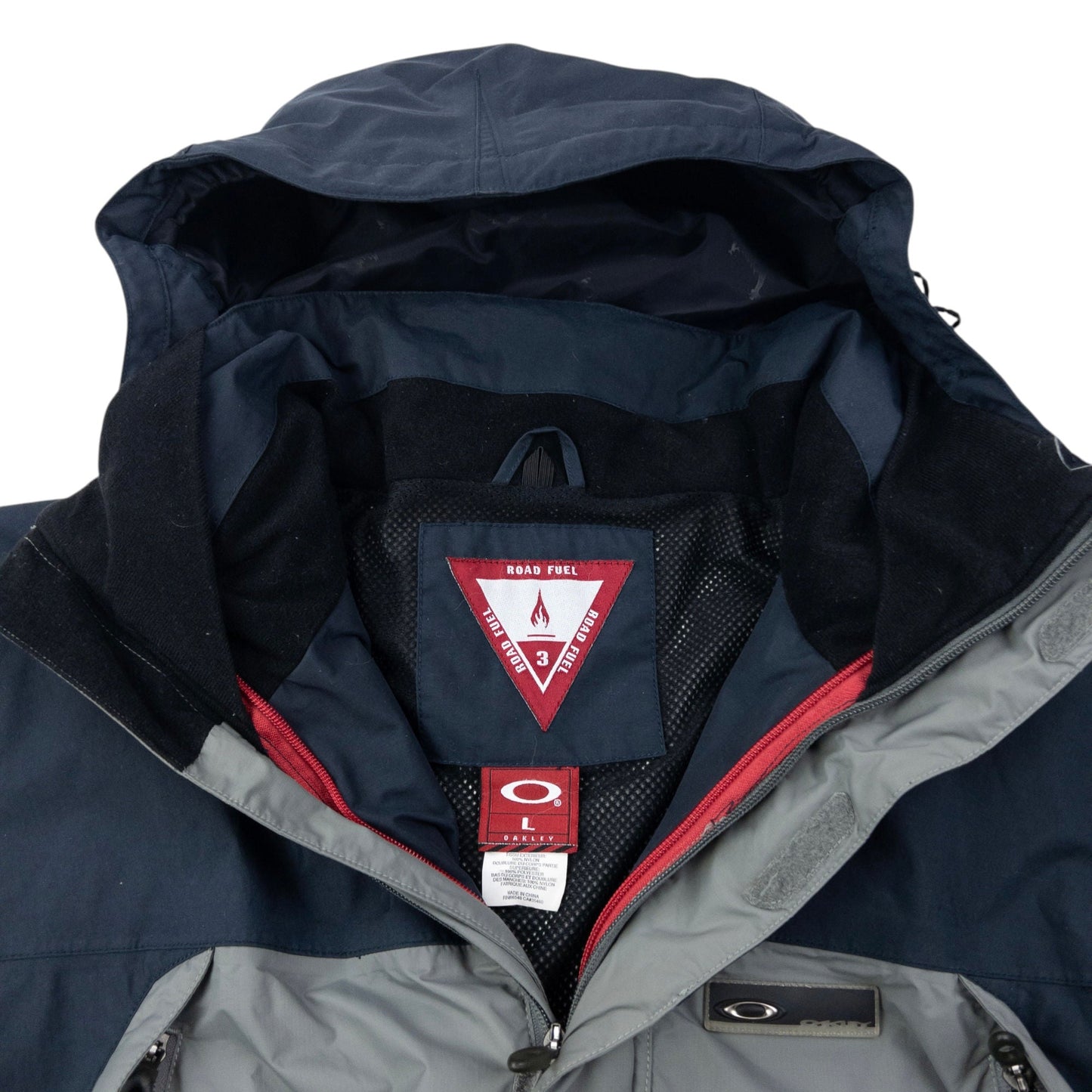 Vintage 90s Oakley Road Fuel Zip Up Snowboarding Jacket Size L | Large, Grey