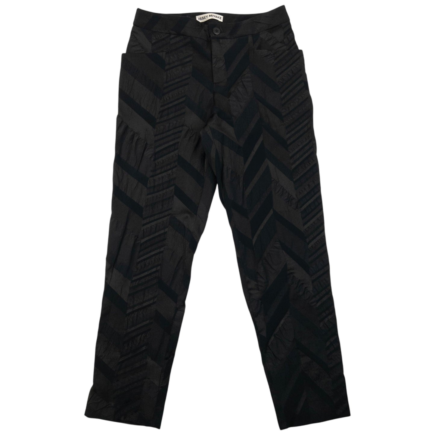 Vintage 90s Issey Miyake Pattern Trousers Womens Size W26 | W26, Black
