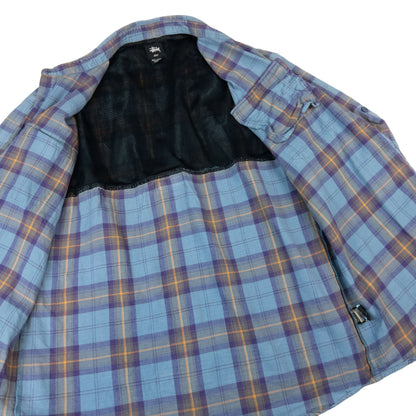 Vintage Stussy Striped Button Up Long Sleeve Shirt Size M