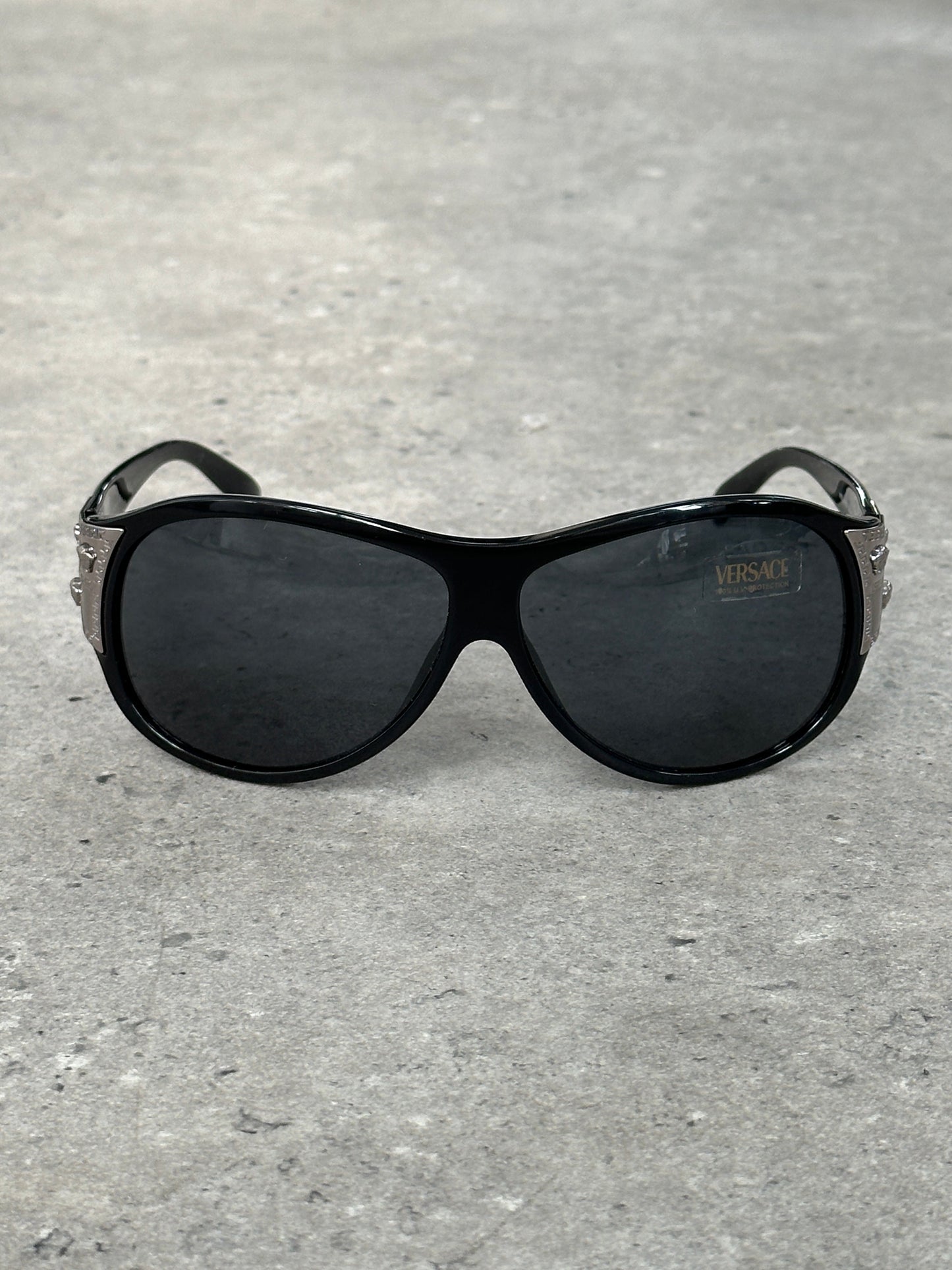 Versace 2000s Oversized Medusa Logo Sunglasses
