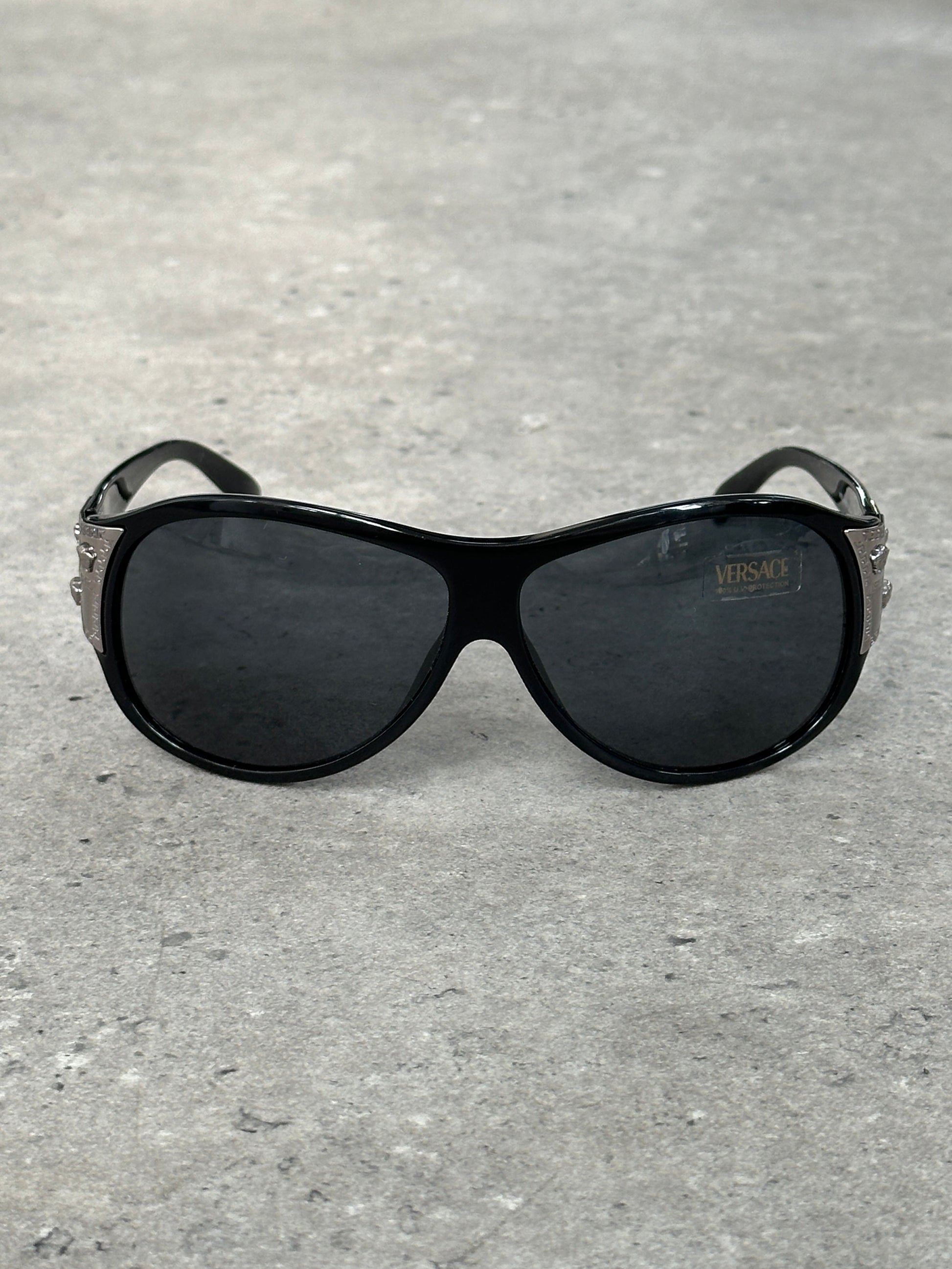 Versace 2000s Oversized Medusa Logo Sunglasses
