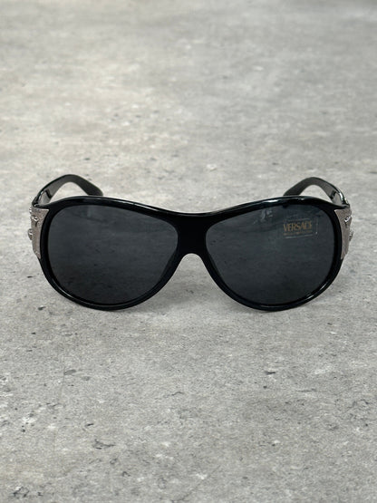Versace 2000s Oversized Medusa Logo Sunglasses