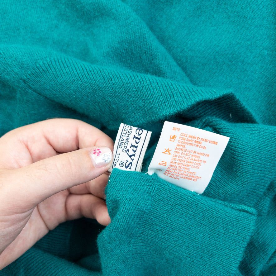 Vintage 90s Burberry Wool Turtleneck Jumper Size M | Medium, Green