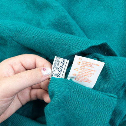 Vintage 90s Burberry Wool Turtleneck Jumper Size M | Medium, Green