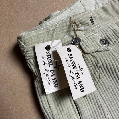 80s Cream Jumbo Corduroy Racing Pants