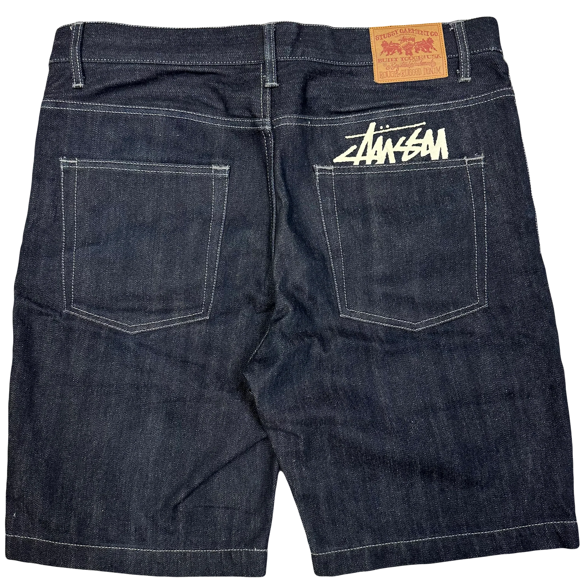 Stüssy Jorts With White Print ( W34 ) - 1036 Emporium