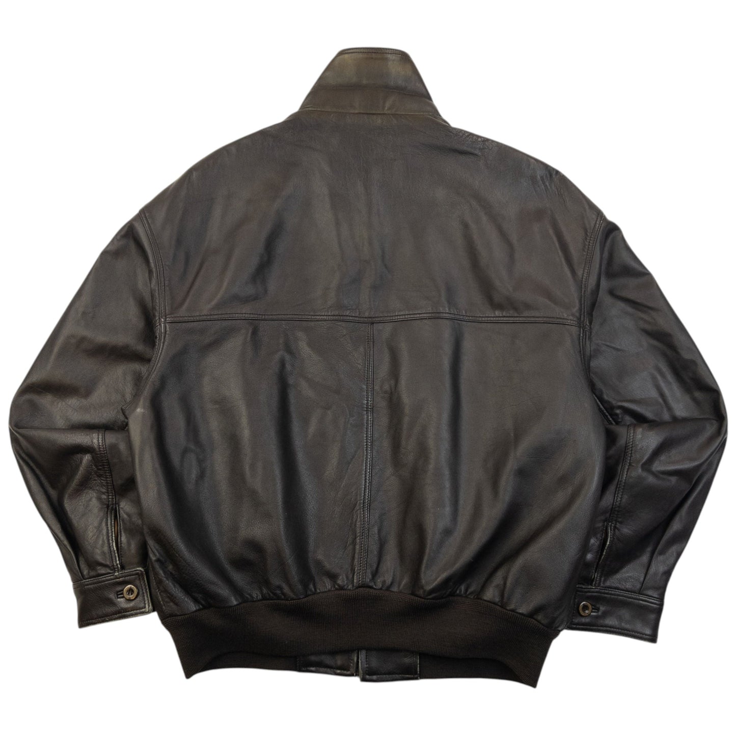 Vintage 2000s Burberry Nova Check Lined Leather Jacket Size XL | XL, Brown