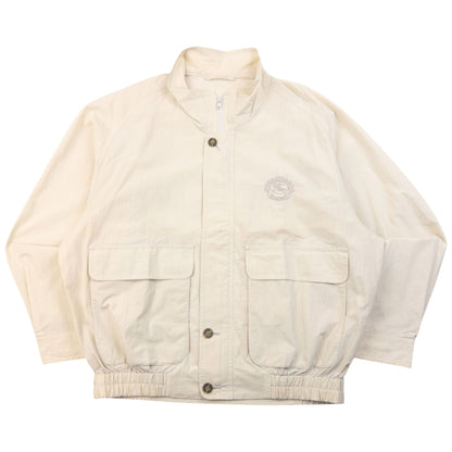 Vintage 90s Burberry Lightweight Zip Up Jacket Size S | Small, Cream