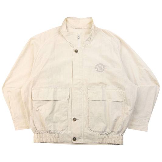 Vintage 90s Burberry Lightweight Zip Up Jacket Size S | Small, Cream
