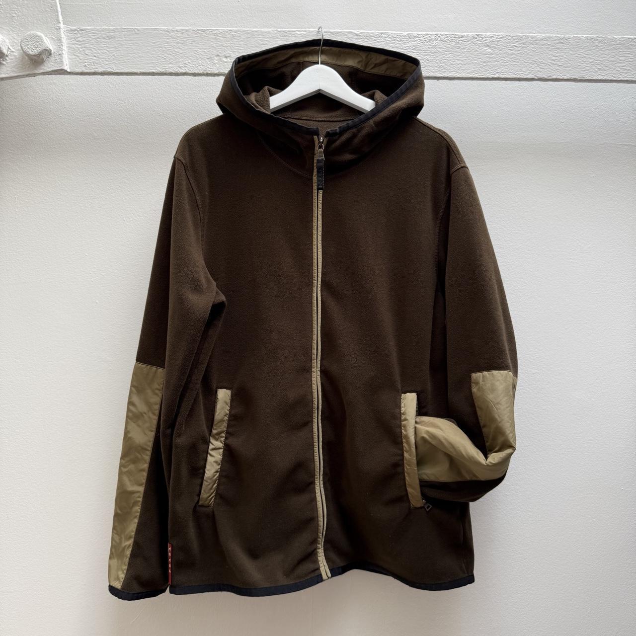 Prada Sport Fleece Hooded Jacket (XL) | Extra Large, Green