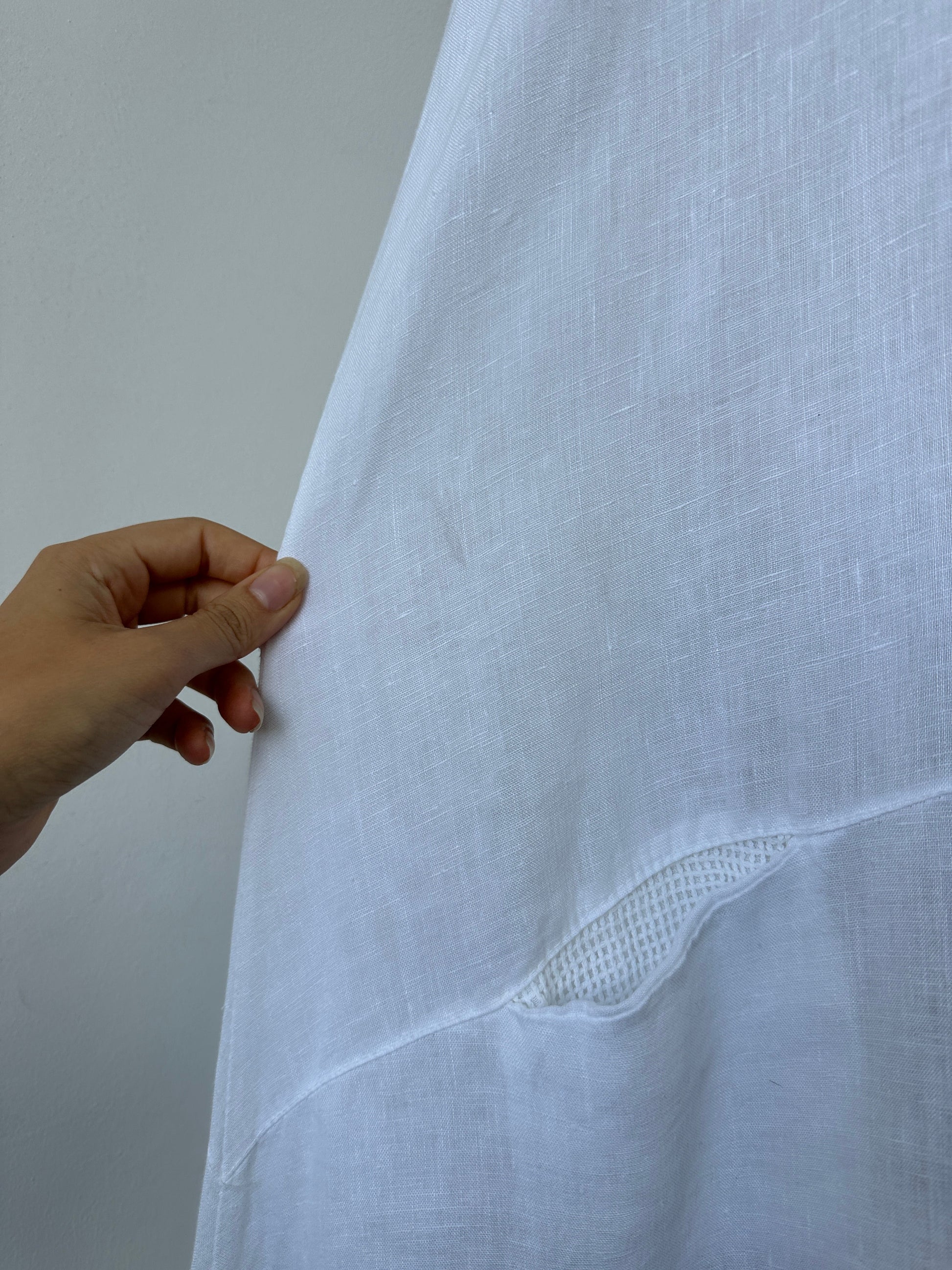 Vintage 2000s Pure Linen Asymmetric Sleeveless Maxi Dress - XL