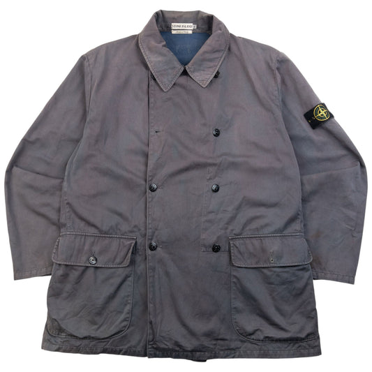 Vintage 1994 Stone Island Lino Flax Double Breasted Jacket Size XL | XL, Multicoloured