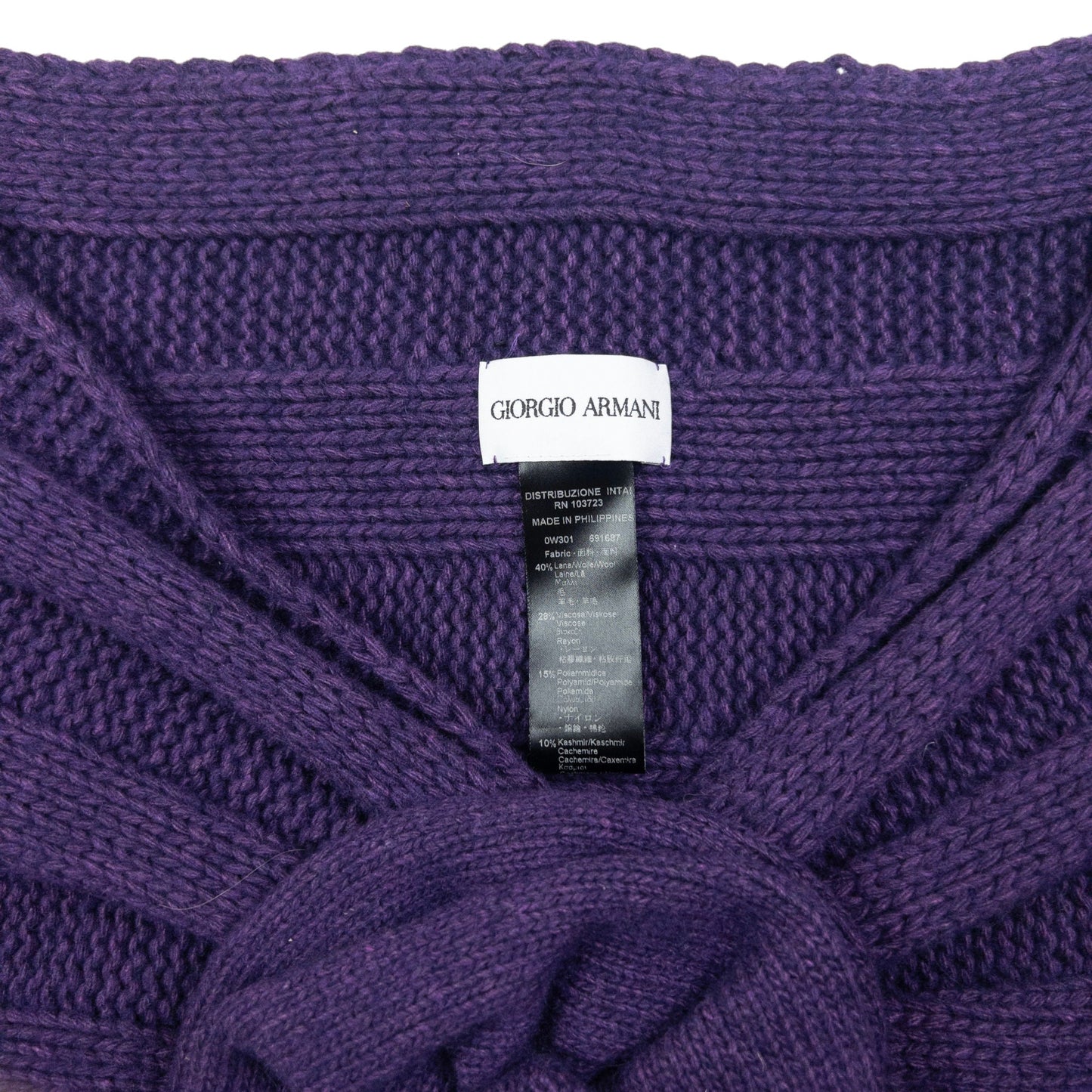 Vintage Giorgio Armani Knitted Wool Shawl