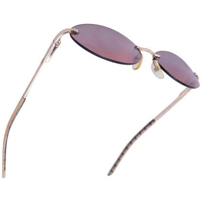 Vintage Burberry Nova Check Rimless Sunglasses