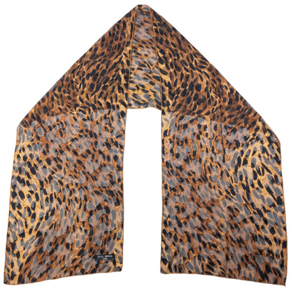 Vintage Issey Miyake Leopard Print Silk Scarf