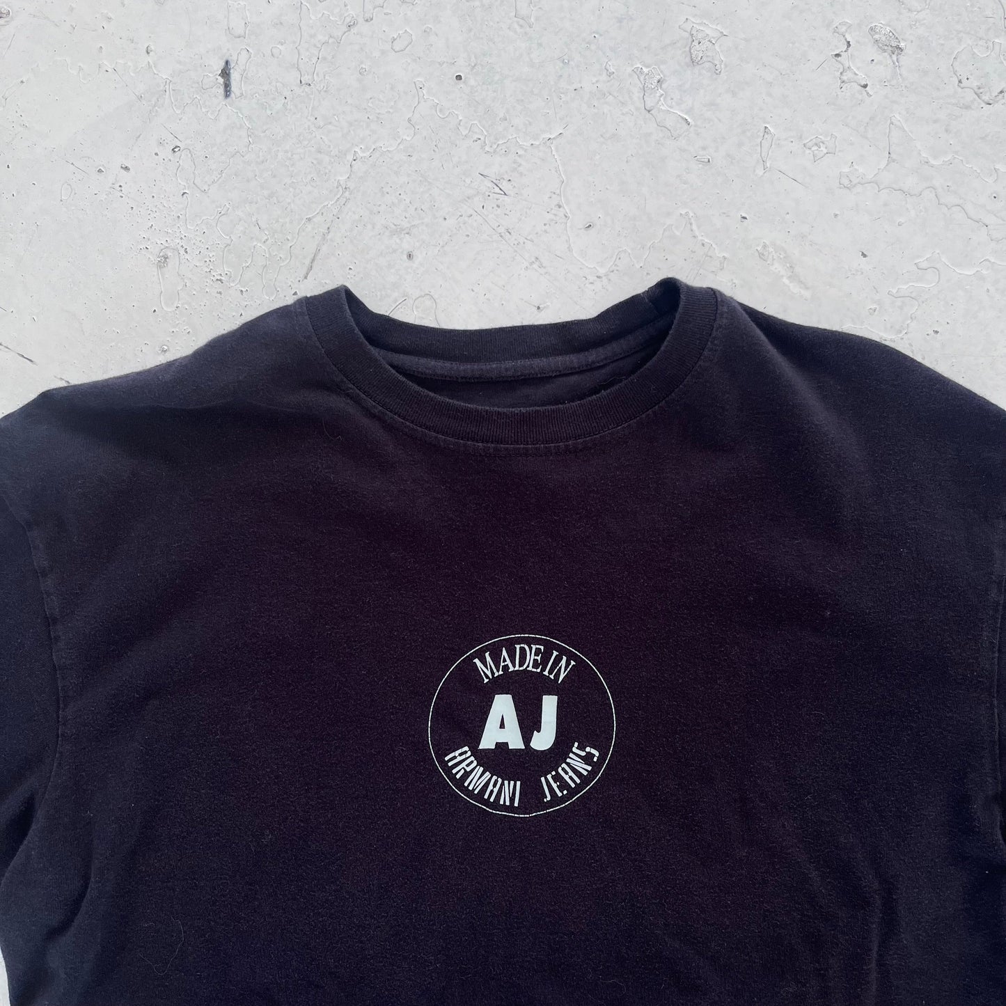2000s armani jeans navy graphic tee | Navy, Navy