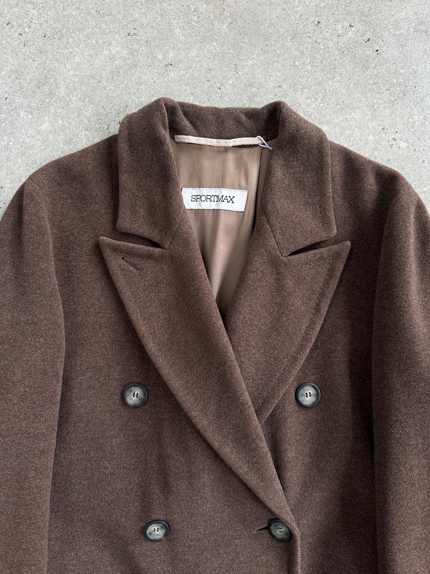 Sportmax 1990s Wool Double Breasted Coat - M/L