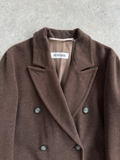 Sportmax 1990s Wool Double Breasted Coat - M/L