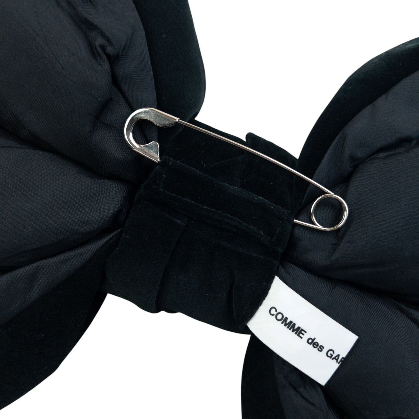Vintage Comme Des Garçons Velour Oversized Bow Pin | O/S, Black