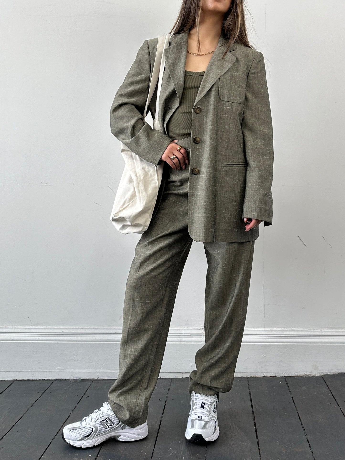 Italian Vintage Wool Single Breasted Suit - XS