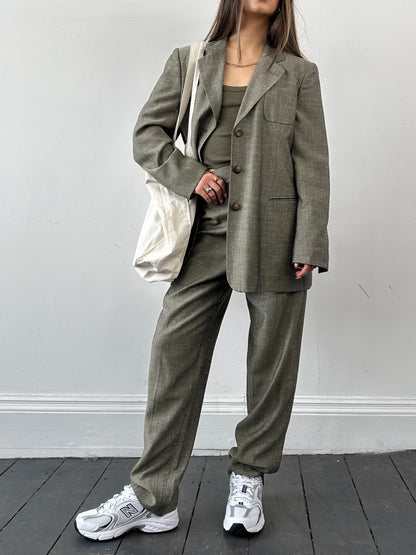 Italian Vintage Wool Single Breasted Suit - XS